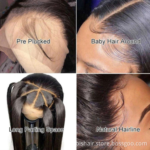 Wholesale Lace Frontal Closure Bundles Virgin Hair Brazilian Hair Peruvian Swiss Lace Closure 360 Frontal Lace Wig